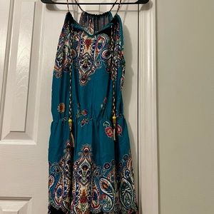 Blue bohemian dress